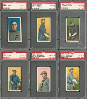 1909-11 T206 White Border PSA VG-EX 4 Collection (6 Different)
